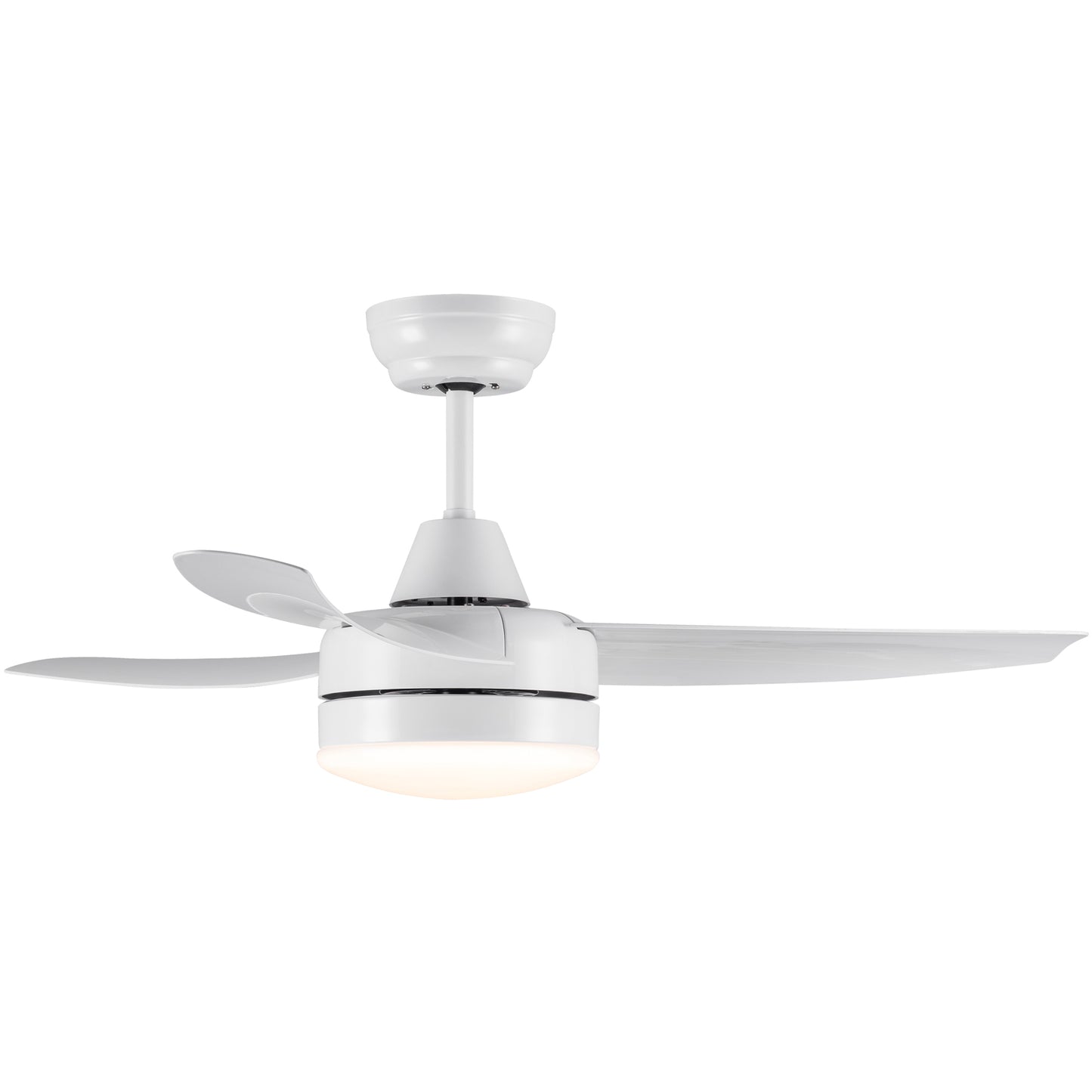 42 inch indoor white ceiling fan with LED light