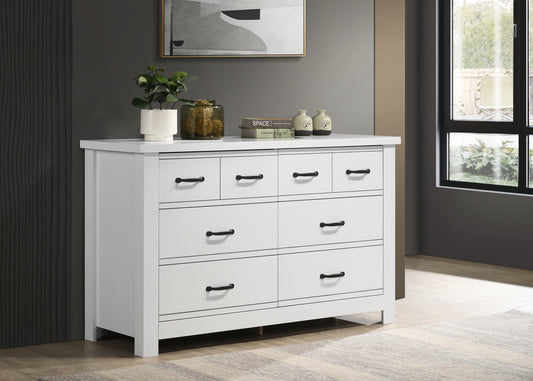 Cassini 51" White 6-Drawer Dresser