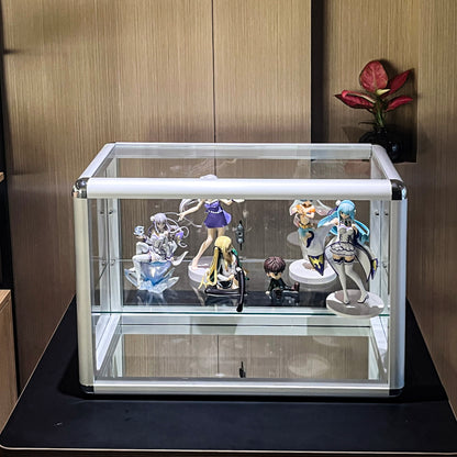 Tempered Glass Counter Top Display Showcase with Sliding Glass Door and Lock,Standard Aluminum Framing with Sliding Glass Door and Lock-display cabinet