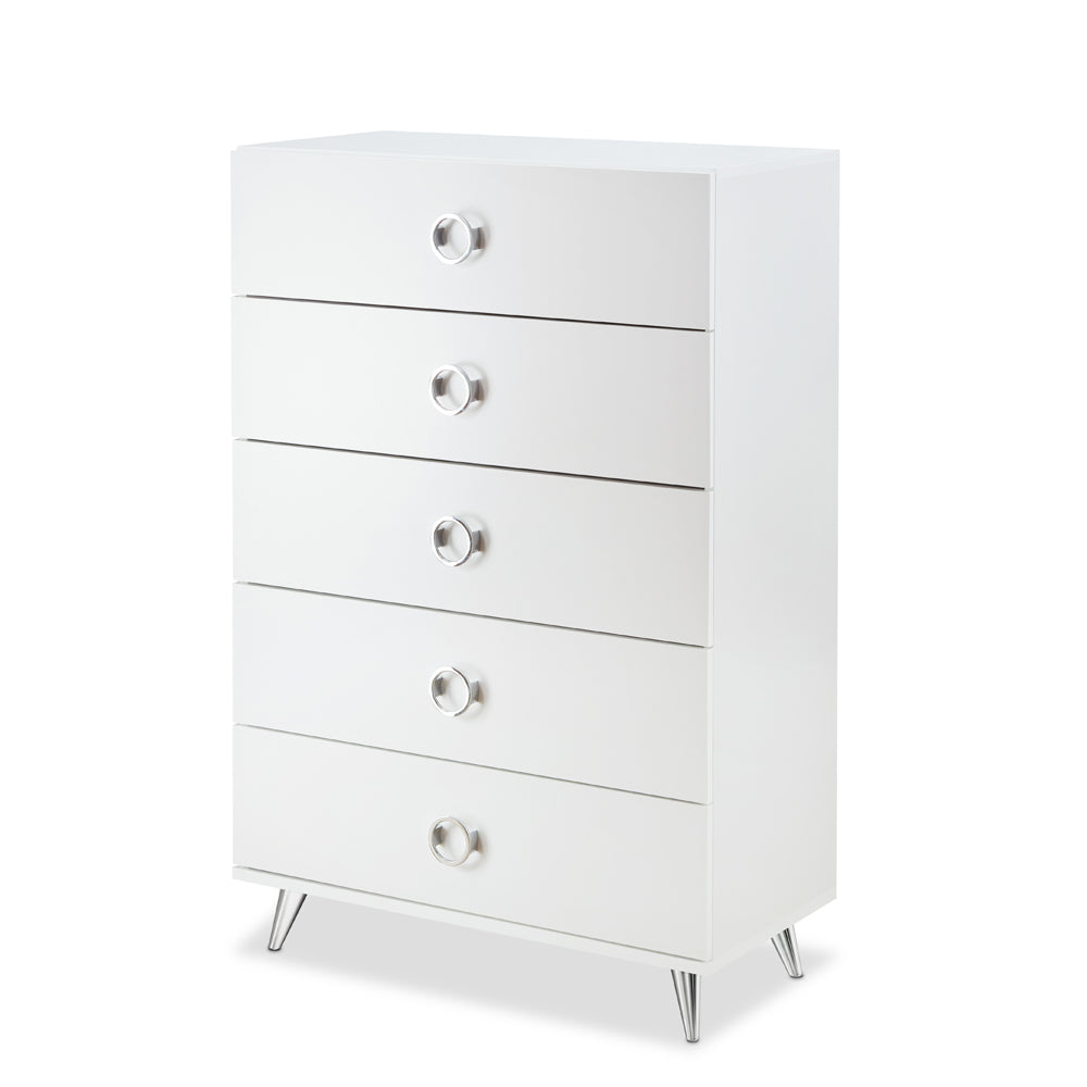 Elms White Finish Chest