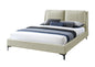 Upholstered Tan Queen Bed