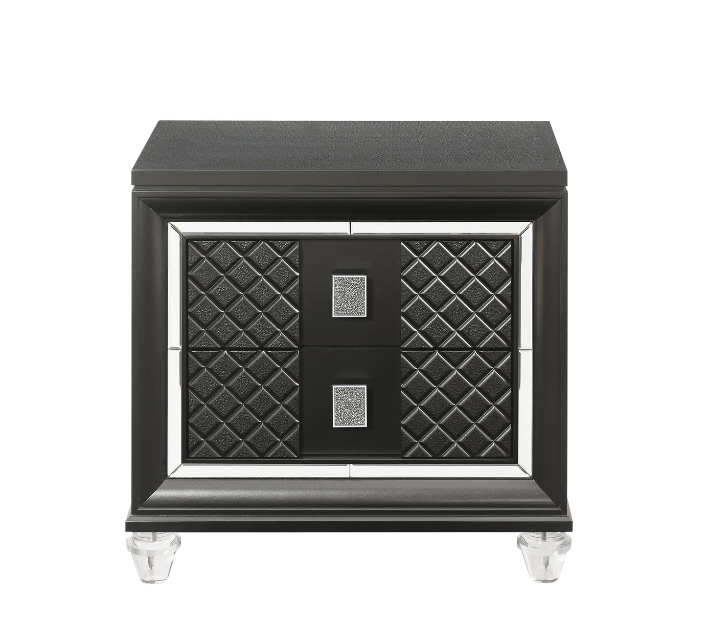 Sawyer Metallic Gray Finish Nightstand