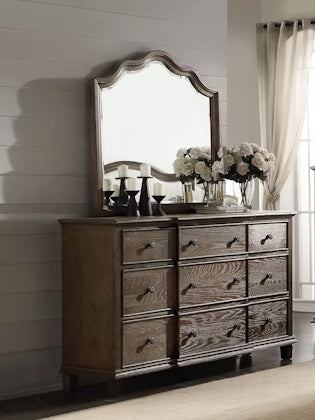Baudouin Weathered Oak Finish Dresser