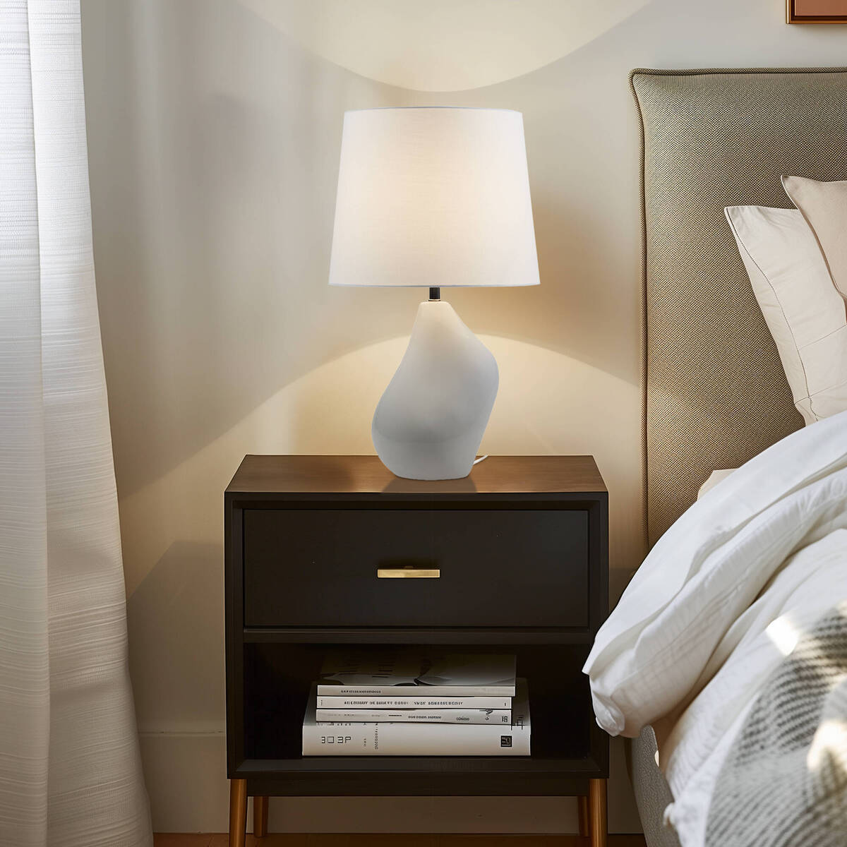 Asymmetrical Ceramic Table Lamp