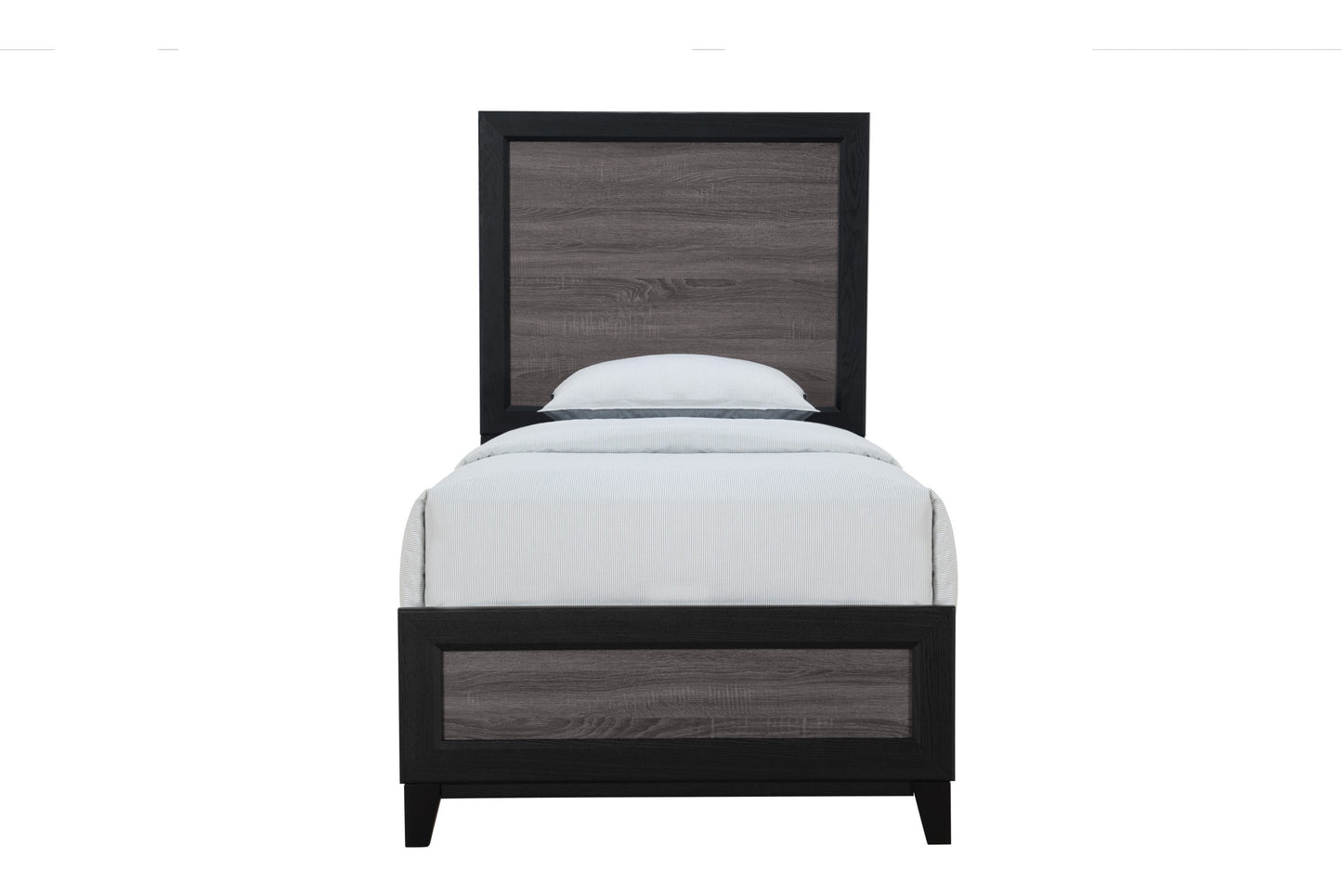 SOLUTO GREY AND BLACK TWIN BED