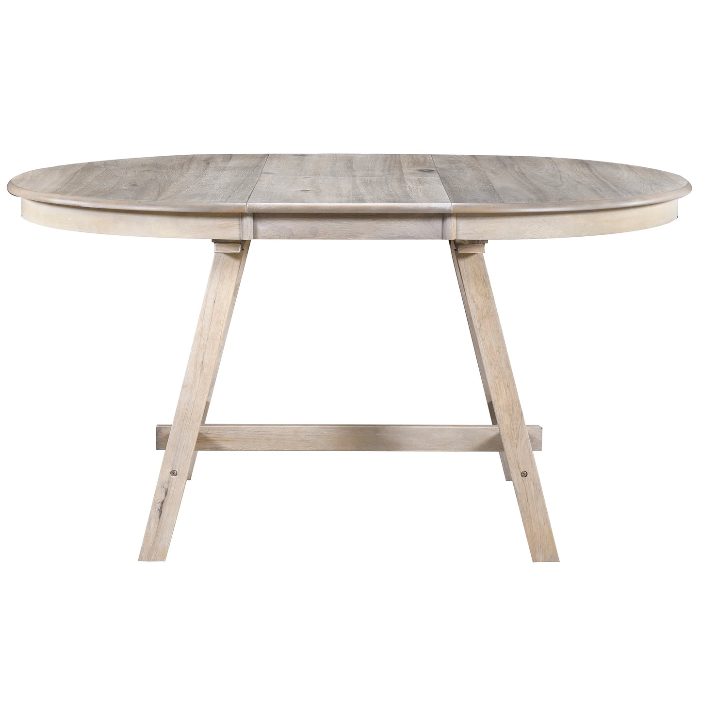 TREXM Wood Dining Table Round Extendable Dining Table for Dining Room (Natural Wood Wash)