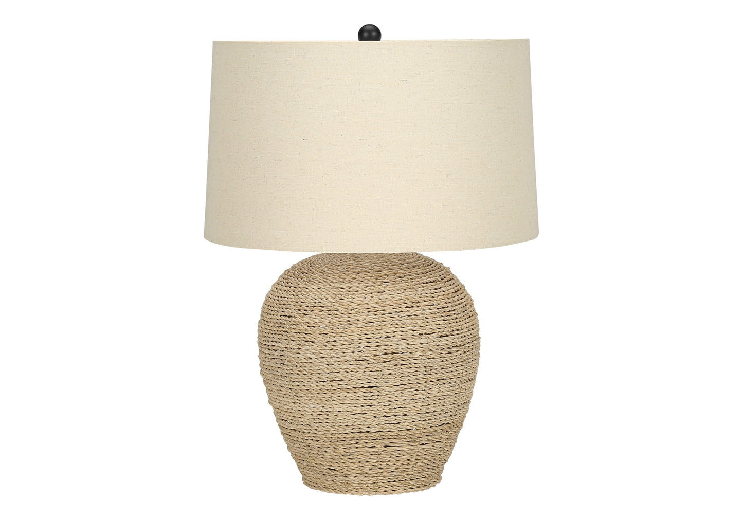 Lighting, 25"h, Table Lamp, Rattan, Beige Shade, Transitional