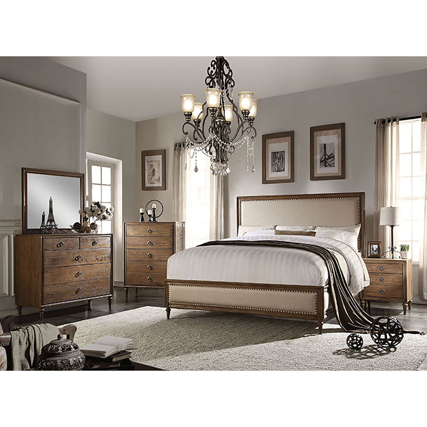 Reclaimed Oak Nightstand with 3-Drawer