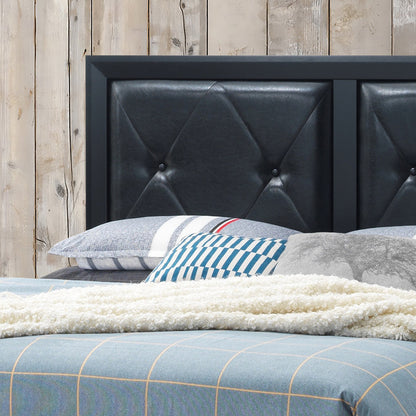 Stylish Transitional King Bed In Black