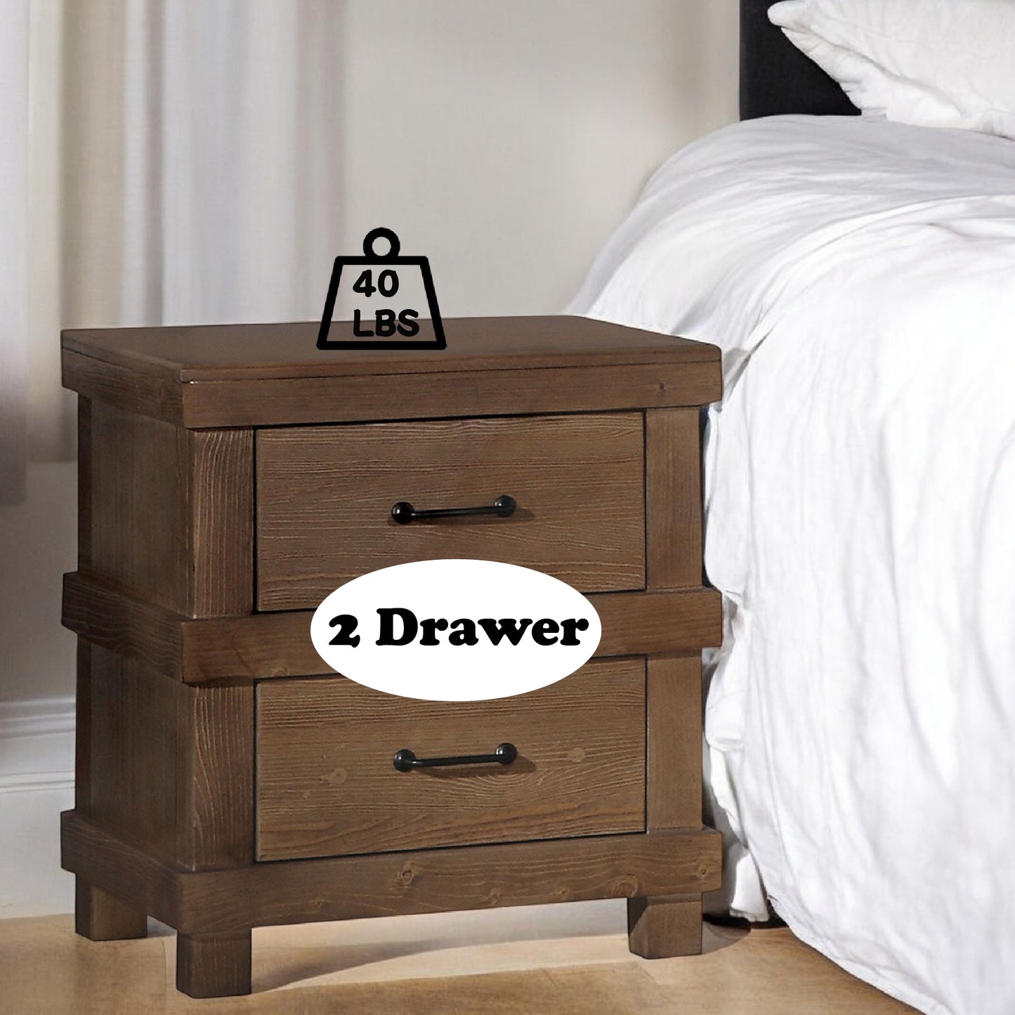 Adams  Antique Oak Finish Nightstand