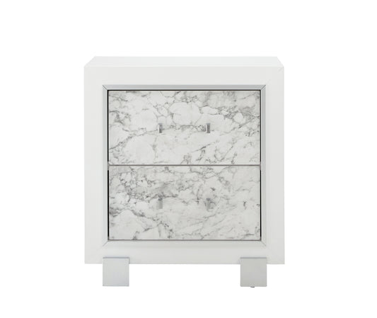 SKYE MARBLE WHITE NIGHTSTAND