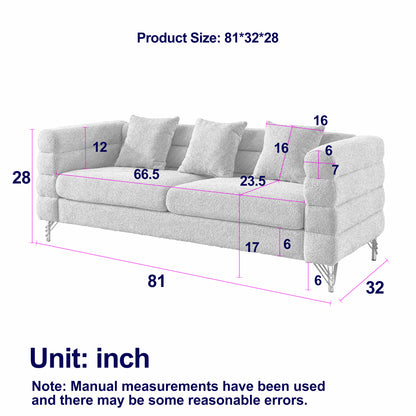 3-seater + 2-seater Combination sofa.Green teddy