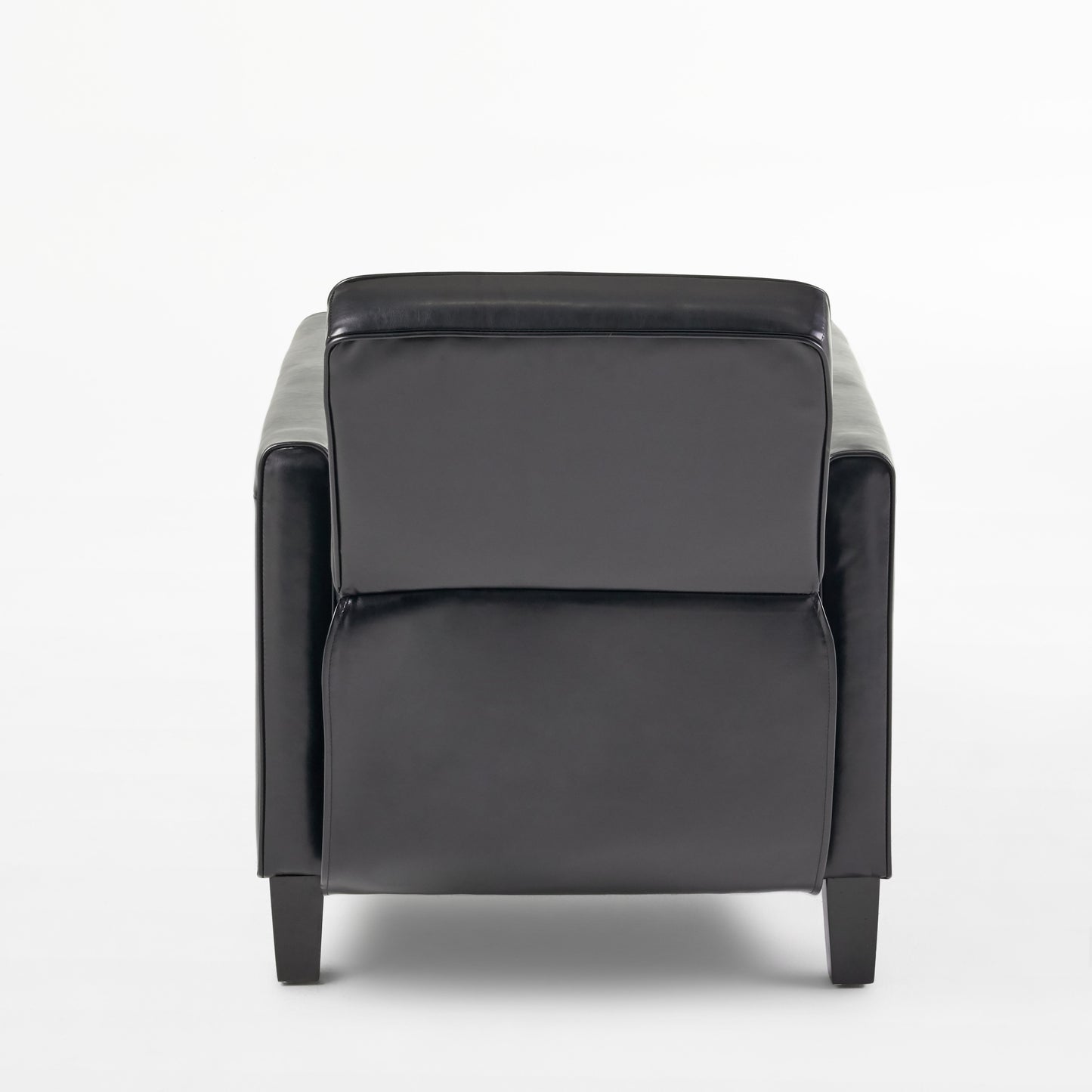 Black Faux Leather Push Back Chair for Elegant Home Décor