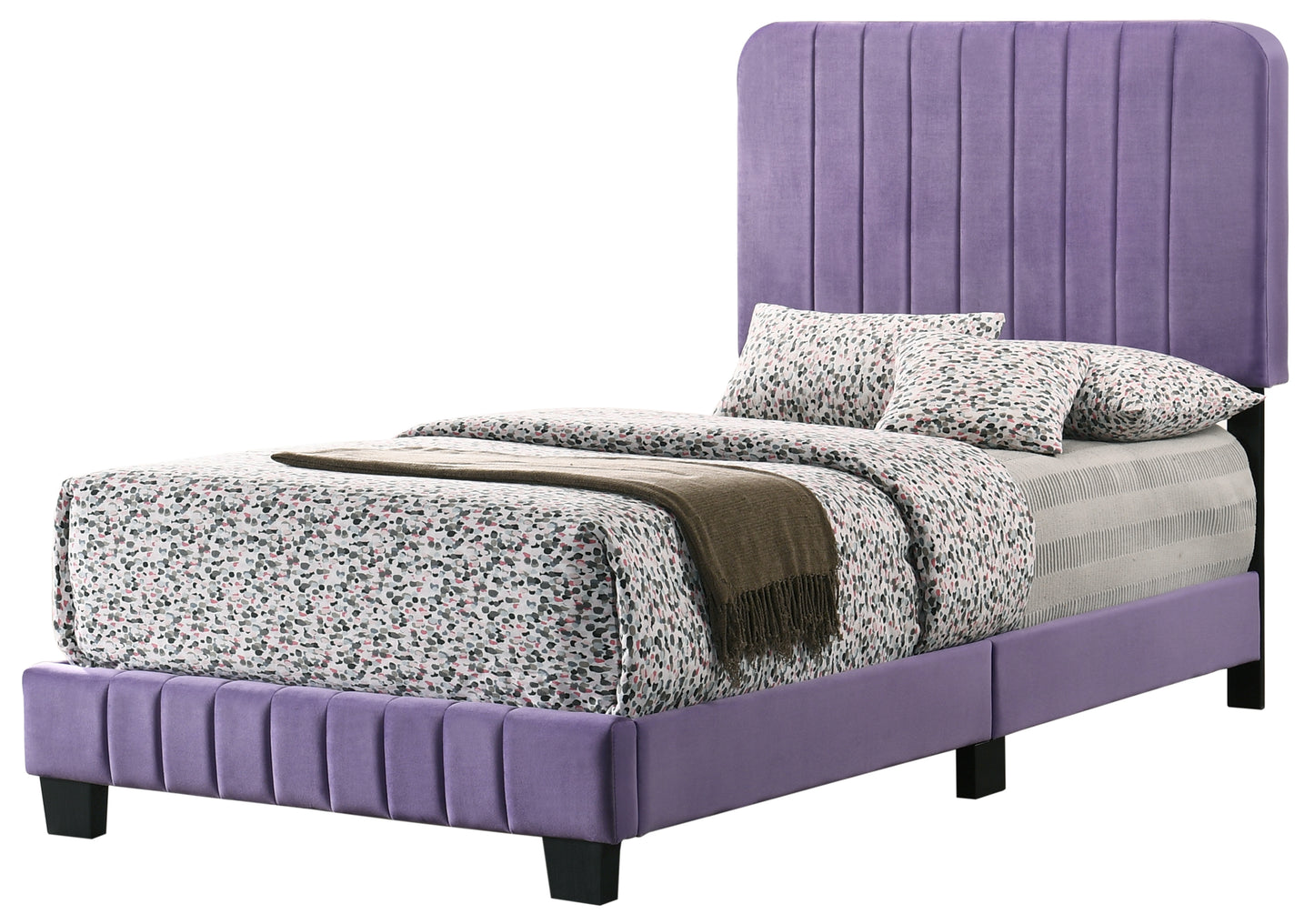 Contemporary Twin Bed In Vibrant Purple