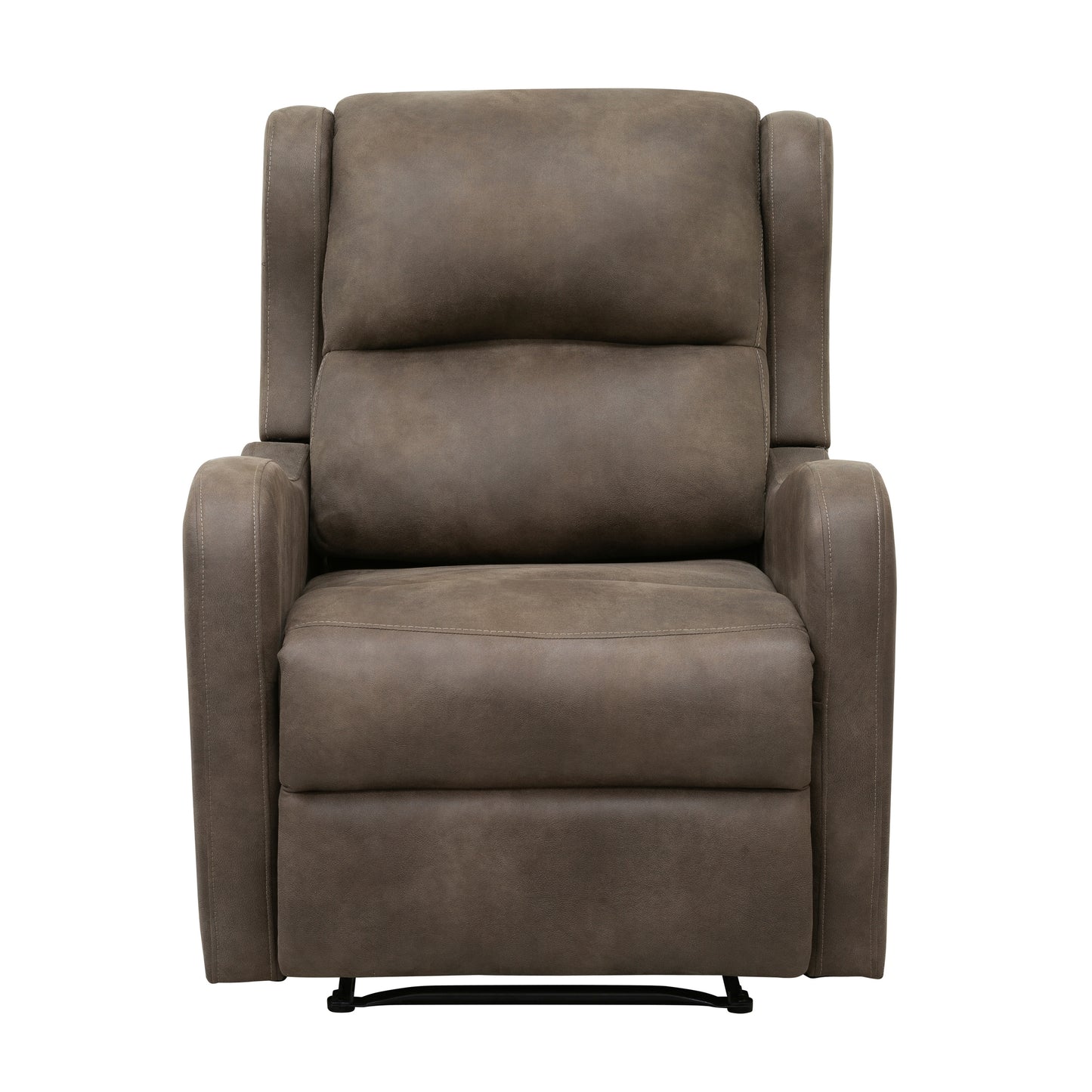 Microfiber Upholstery Brown Reclining Chair 1pc Living Room Furniture Comfort Seating