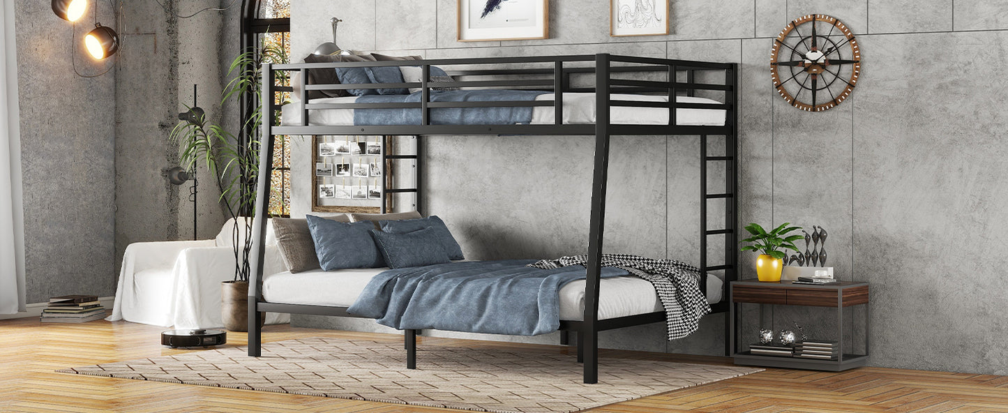 Metal Full XL over Queen Bunk Bed for Teens and Adults,Space-Saving/Noise Reduced/No Box Spring Needed(Expect arrive date 2024/6/27)