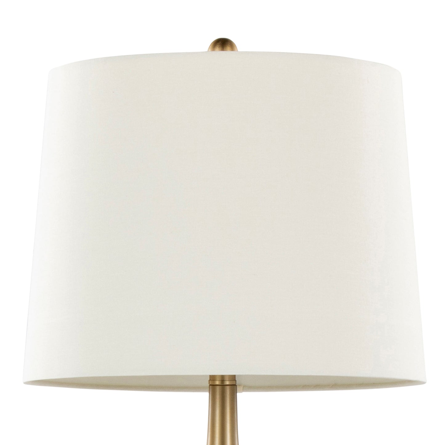 Pebble 29" Contemporary Metal Table Lamp in Gold Metal with White Linen Shade from Grandview Gallery by LumiSource - Set of 2