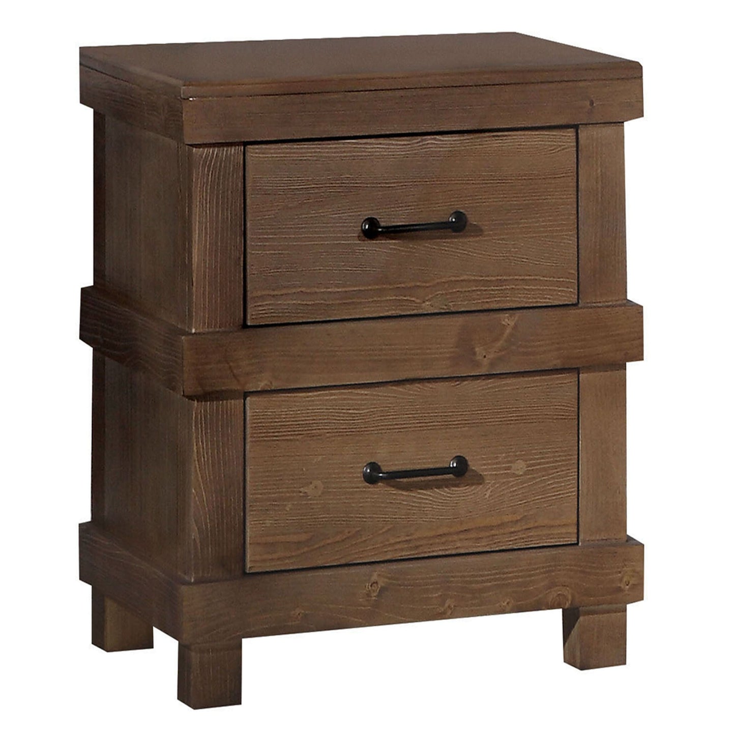 Antique Oak 2-drawer Nightstand