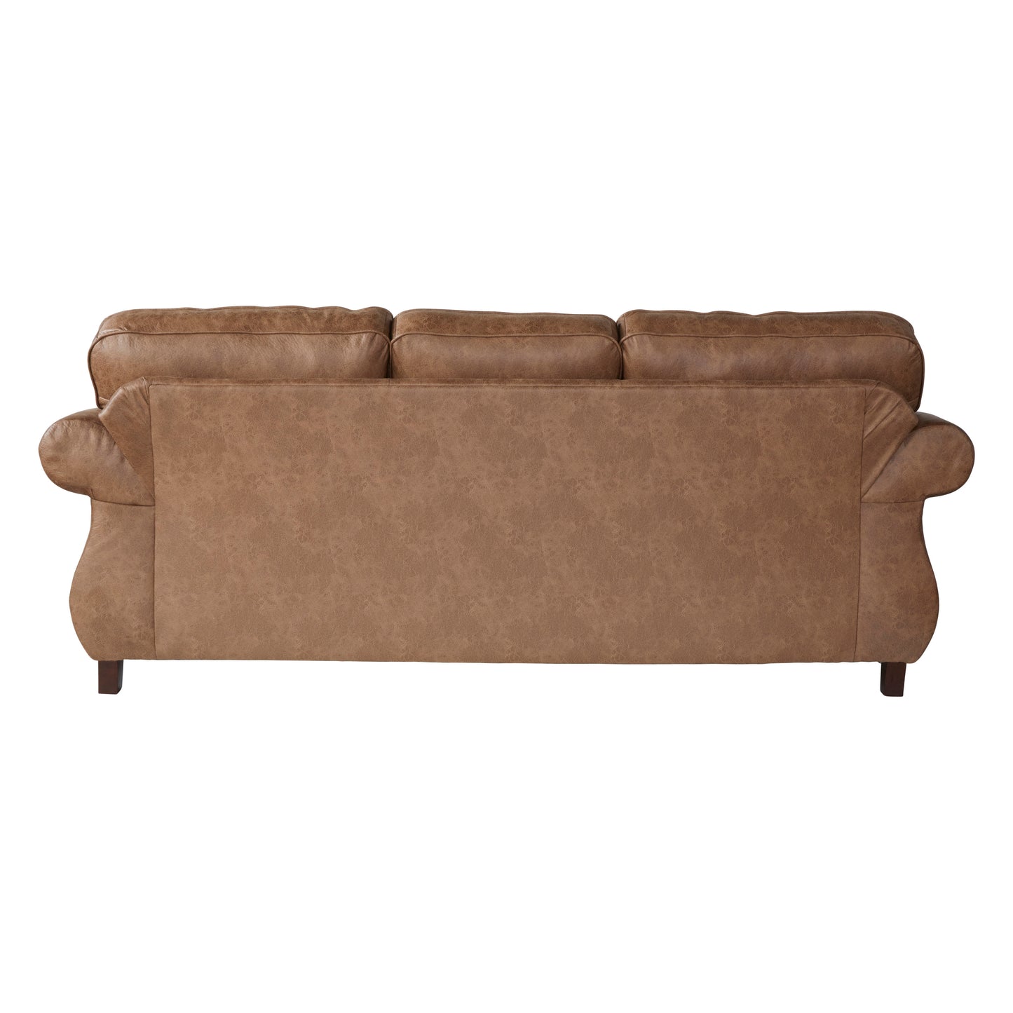 Leinster Faux Leather Sofa with Antique Bronze Nailheads