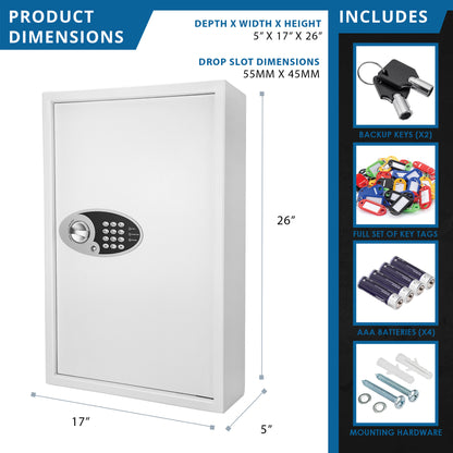 144 Keys Key Cabinet Digital Keypad Wall Safe