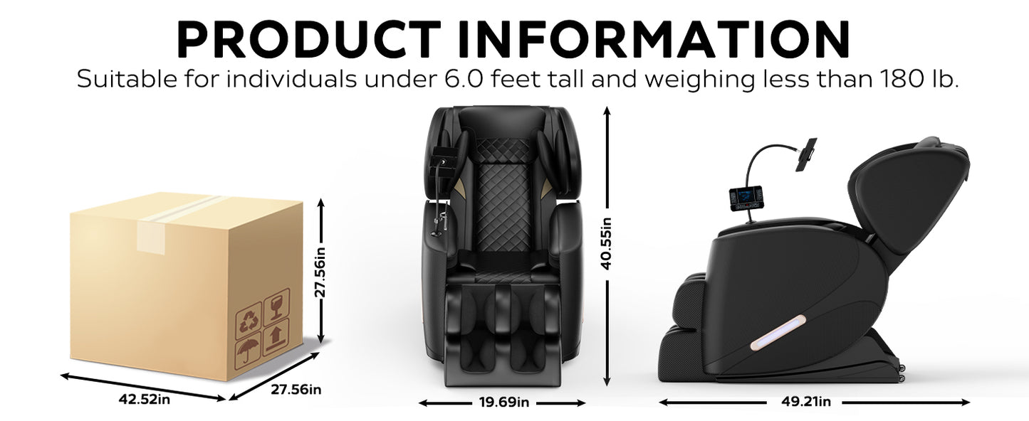 Massage Chair Recliner with Zero Gravity with Full Body Air Pressure