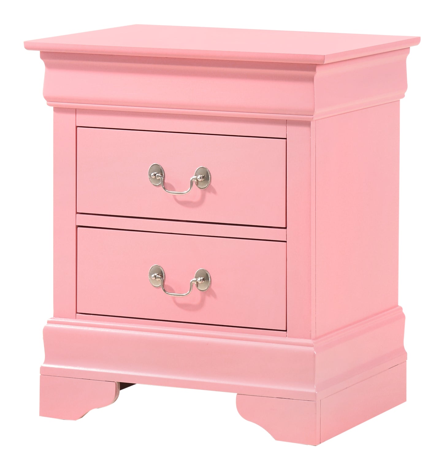Charming Pink Traditional Nightstand