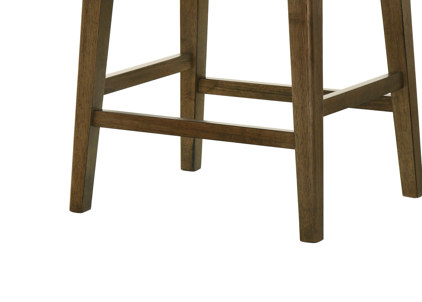 Sasha 17" Walnut Counter Height Stool with Upholstered Seat