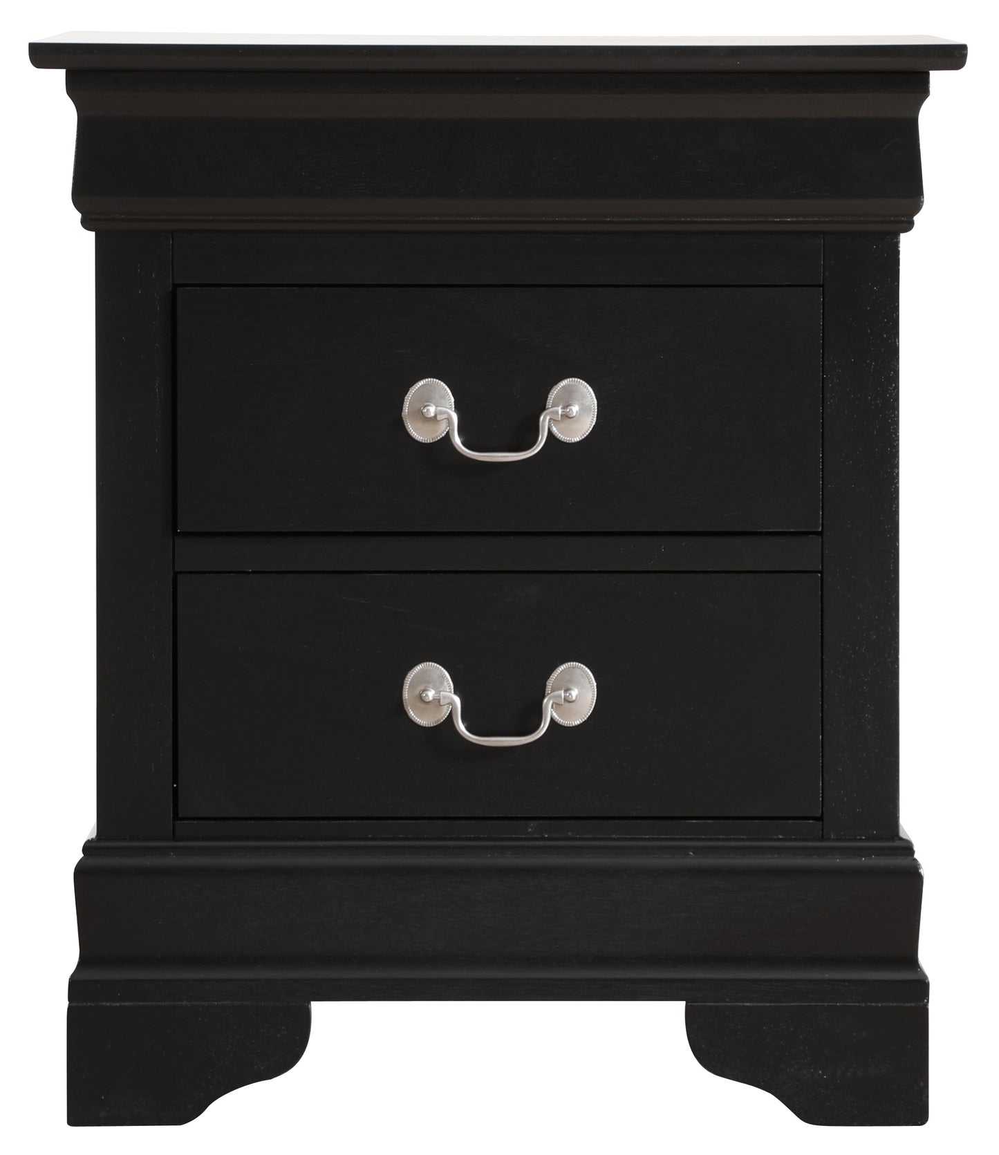 Elegant Black Nightstand With Storage