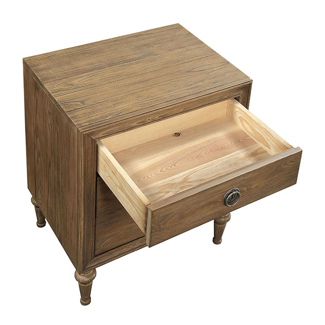 Reclaimed Oak Nightstand with 3-Drawer