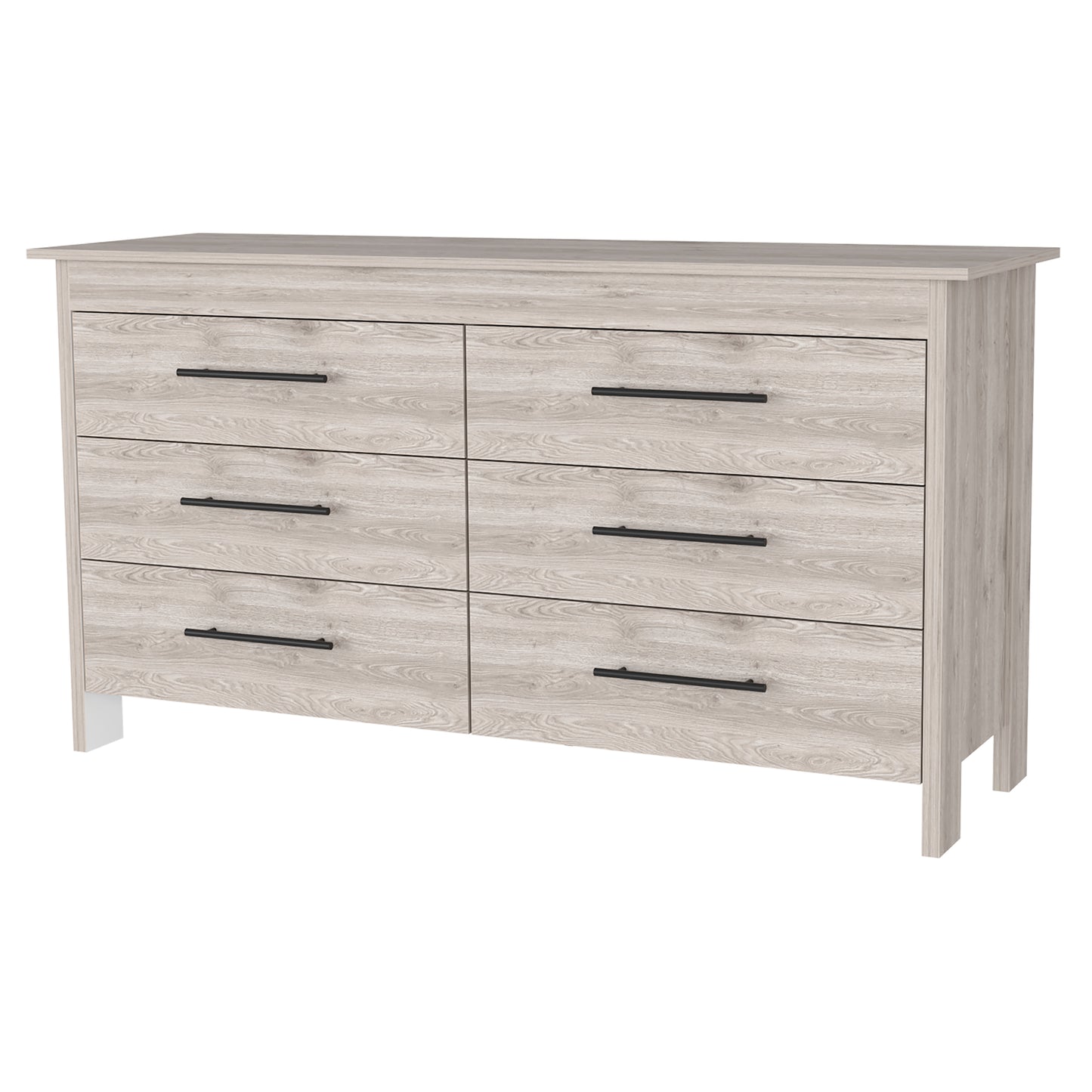 Southington 6-Drawer Rectangle Dresser Light Gray