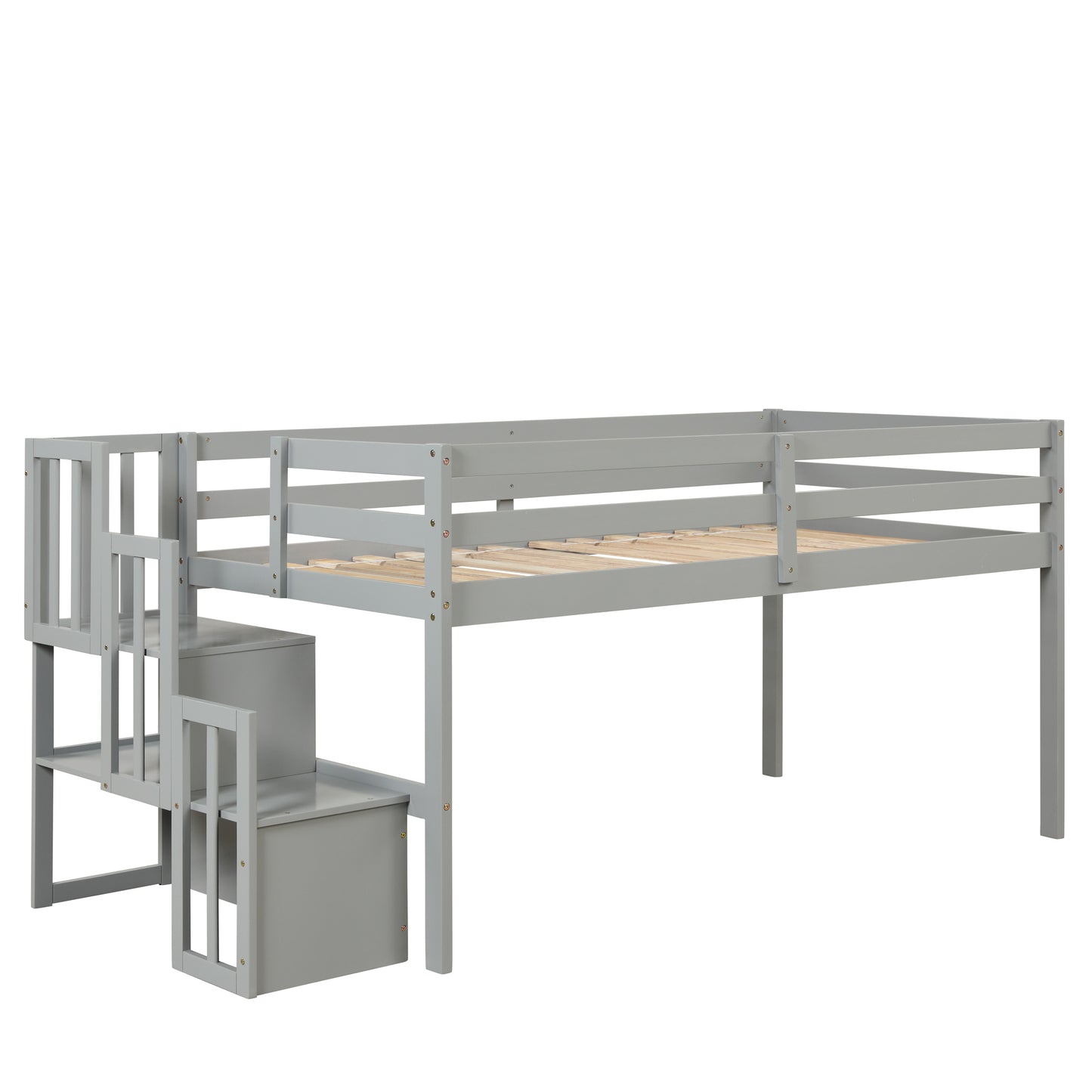 Loft bed with staircase , Grey