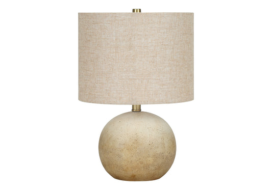 Lighting, 20"h, Table Lamp, Beige Concrete, Beige Shade, Contemporary