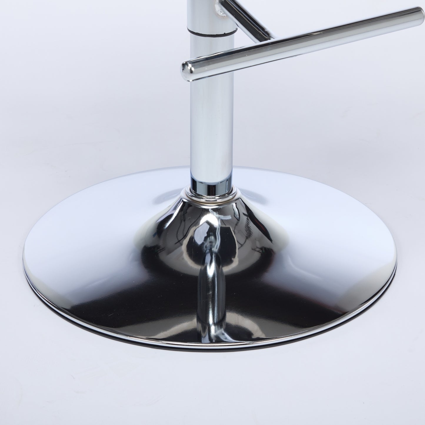 A&A Furniture,Swivel Barstools Adjusatble Seat Height With Chrome Base, Modern PU Upholstered Bar Stools with the whole Back Tufted, for Home Pub and Kitchen Island,Blue, Set of 2