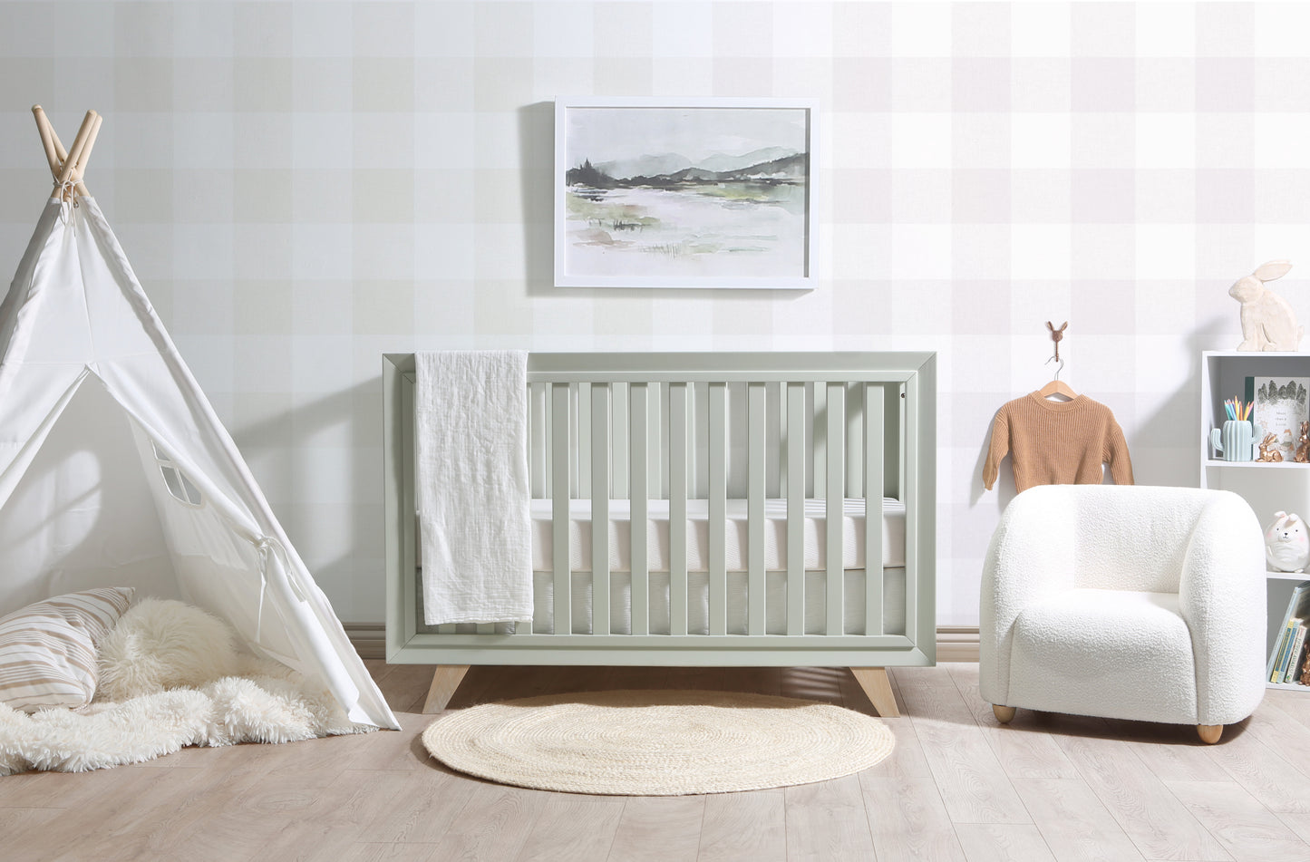 Wooster Convertible Crib in Sage