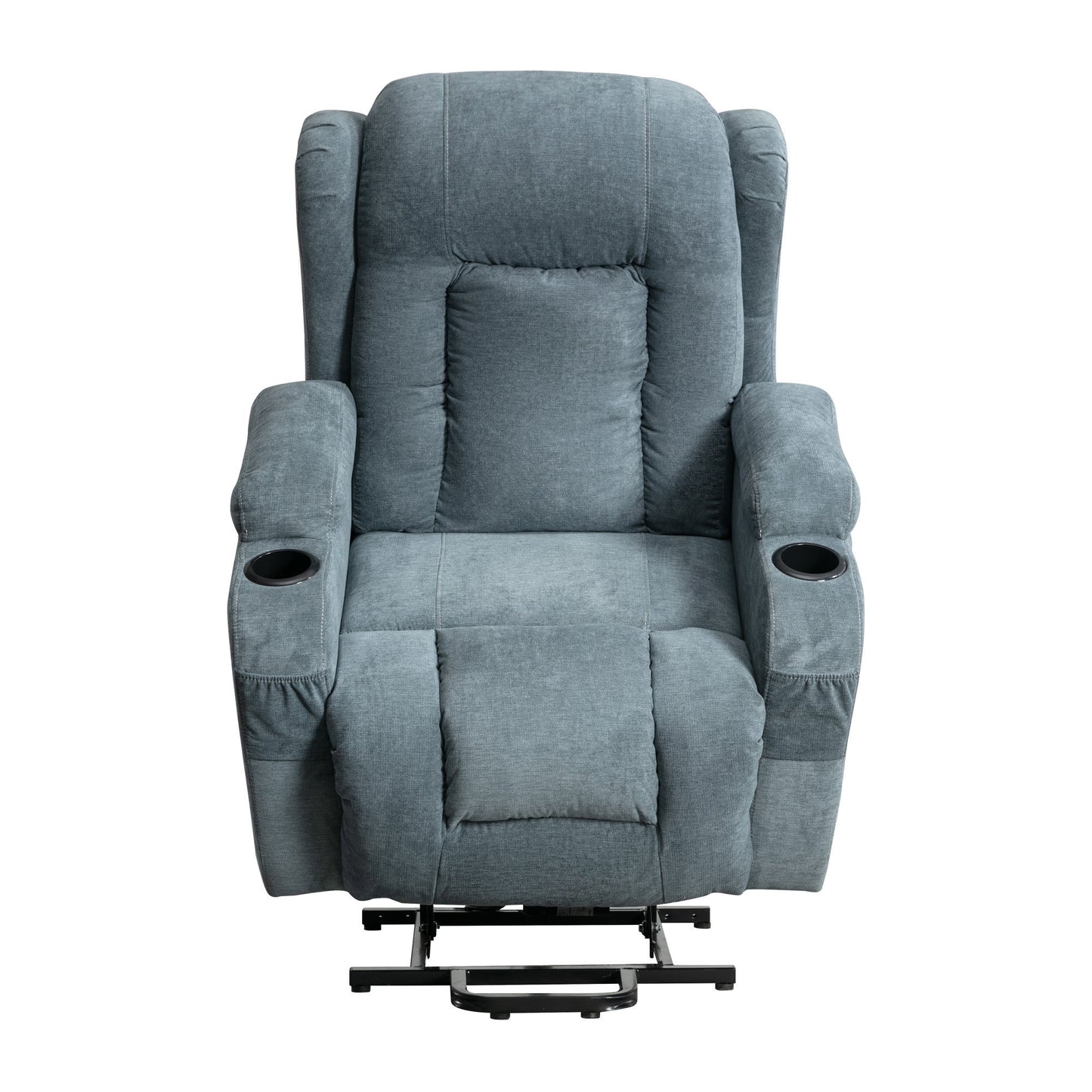 Power Lift Recliner Chair Recliners for Elderly with Heat and Massage Recliner Chair for Living Room with Infinite Position and Side Pocket,USB Charge Port(BLUE)