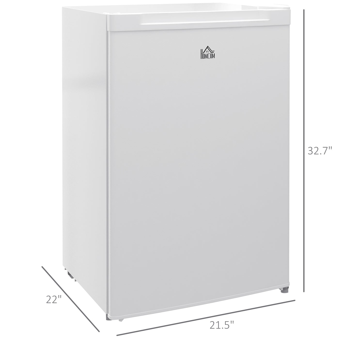 HOMCOM Upright Freezer, 3.0 Cubic Feet Compact Mini Freezer with Reversible Single Door and Adjustable Thermostat, Small freezer for Home, Dorm, Apartment, Home Office, White