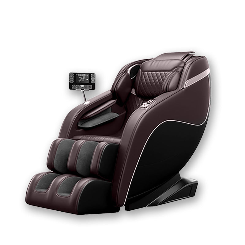 Full Body Massage Chair, Full Body Zero Gravity with 3D Massage Mechanism,Multiple massage modes, Waist and Calf Heater, Foot Roller, Bluetooth Speaker (Brown)