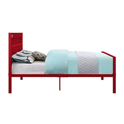 Red Full Platform Bed