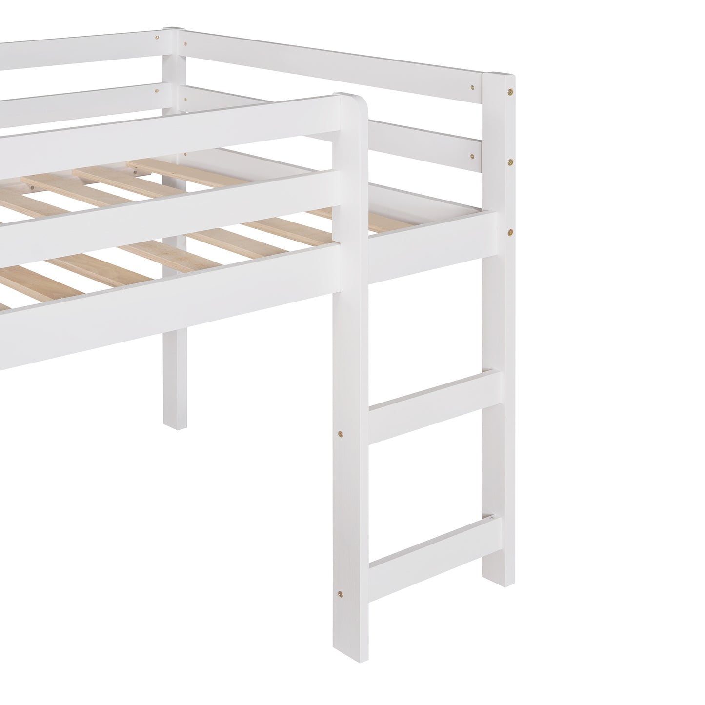 Loft Bed with Slide, Multifunctional Design, Twin (White)(OLD SKU: WF191904AAK)