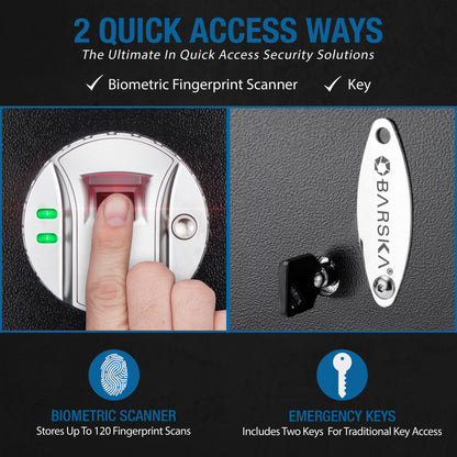 0 79 Cu Ft Biometric Security Safe