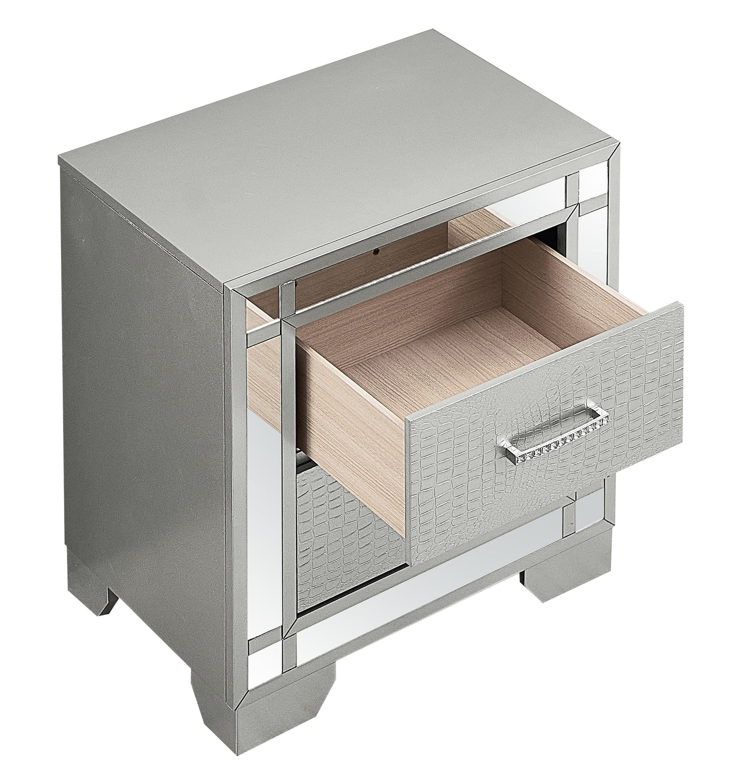 Elegant Silver Champagne Accent Table