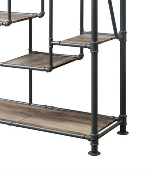 Brantley Antique Oak & Sandy Gray Finish Bookshelf