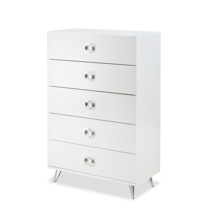 Elms White Finish Chest