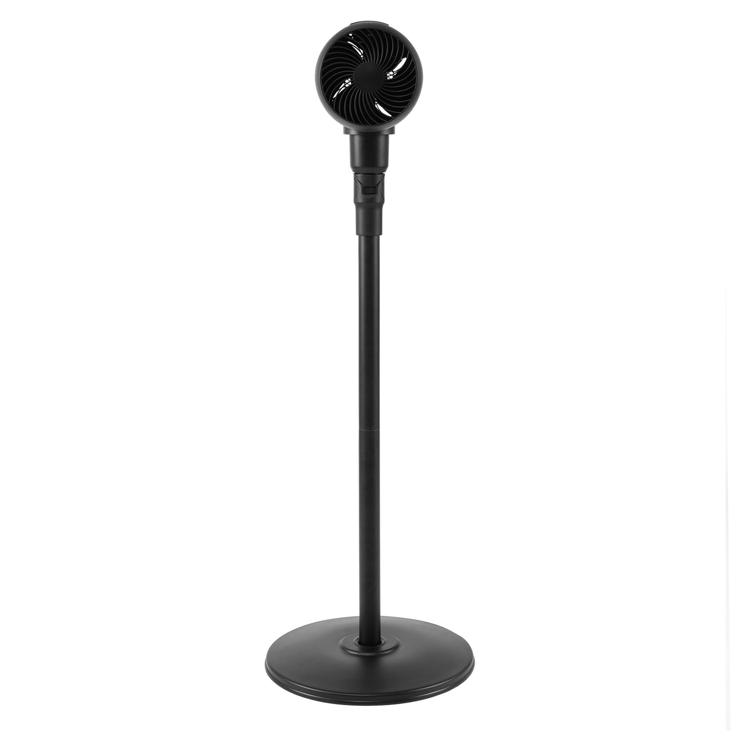 Simple Deluxe Metal Drum Jet Fan, Indoor and Outdoor Pedestal Fan, 6-speed Rotatable Fan, with Remote Control, Suitable for Bedroom, Living Room and Office, Black-7 Inch, 7B