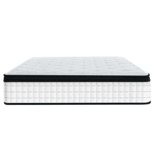 QUEEN Size 12 Inch CertiPUR-US Hybrid Mattress Individual Pocket Spring 7-Zoned Memory Foam Breathable Cool Knitted Fabric Cover