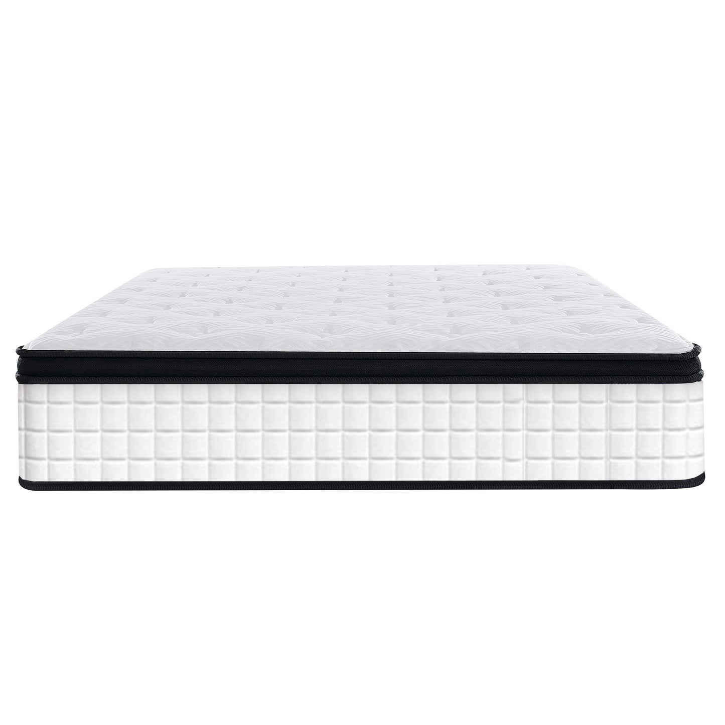 King Size 12 Inch CertiPUR-US Hybrid Mattress Individual Pocket Springs Medium Plush Memory Foam Comfortable Knitted Fabric Cover