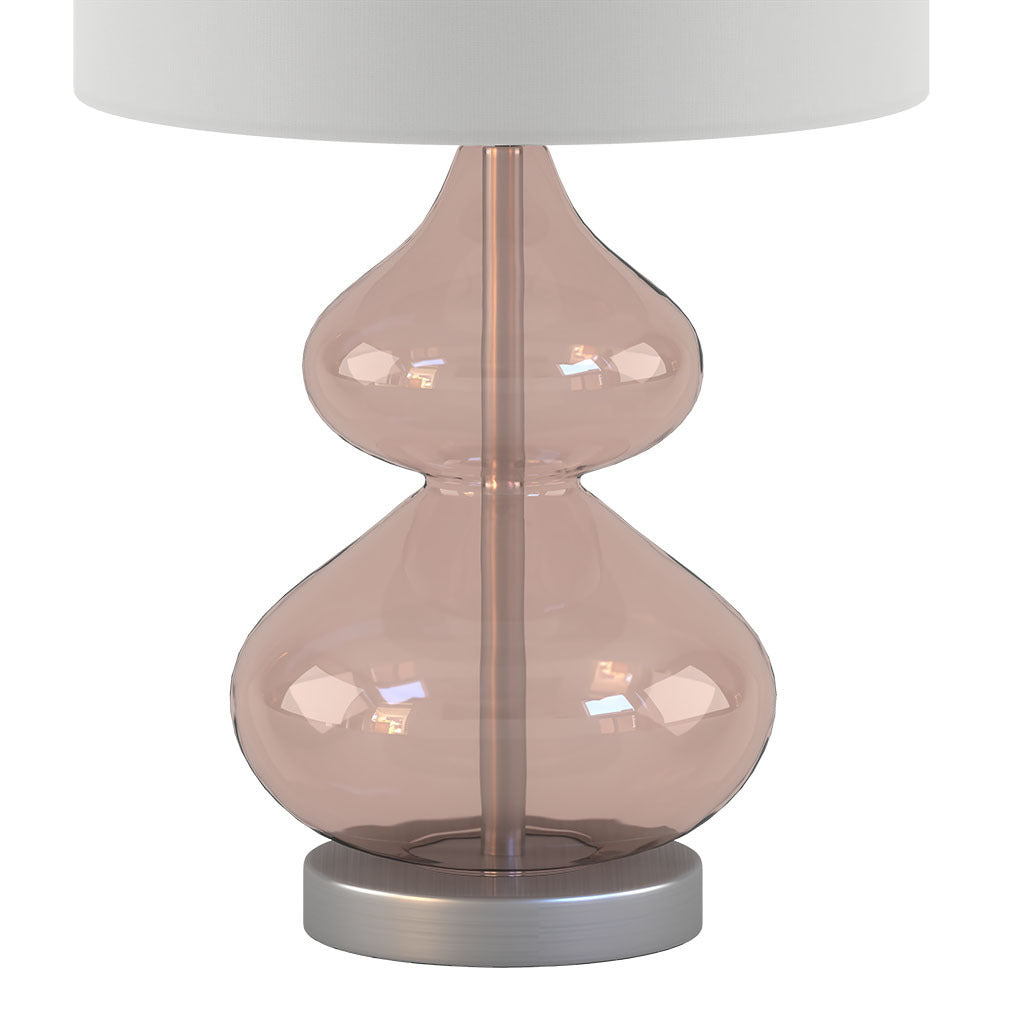 Ellipse Curved Glass Table Lamp, Set of 2