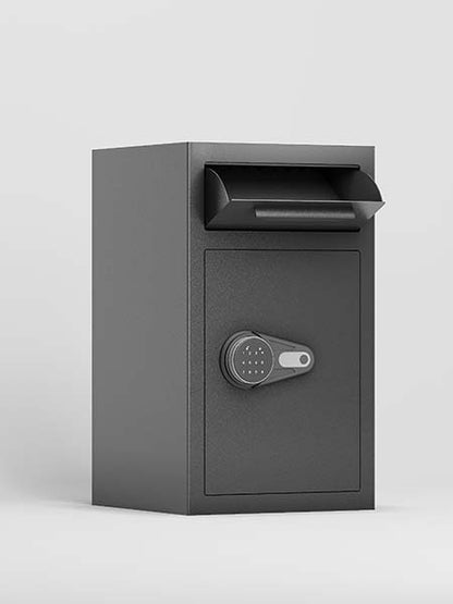 Depository Drop Safe, Front Drop Slot Lock Box with Digital Combination and Anti-Fishing, Silent Deposit Safe Box, Security Money Safe for Cash Slips Expense Business Office Home