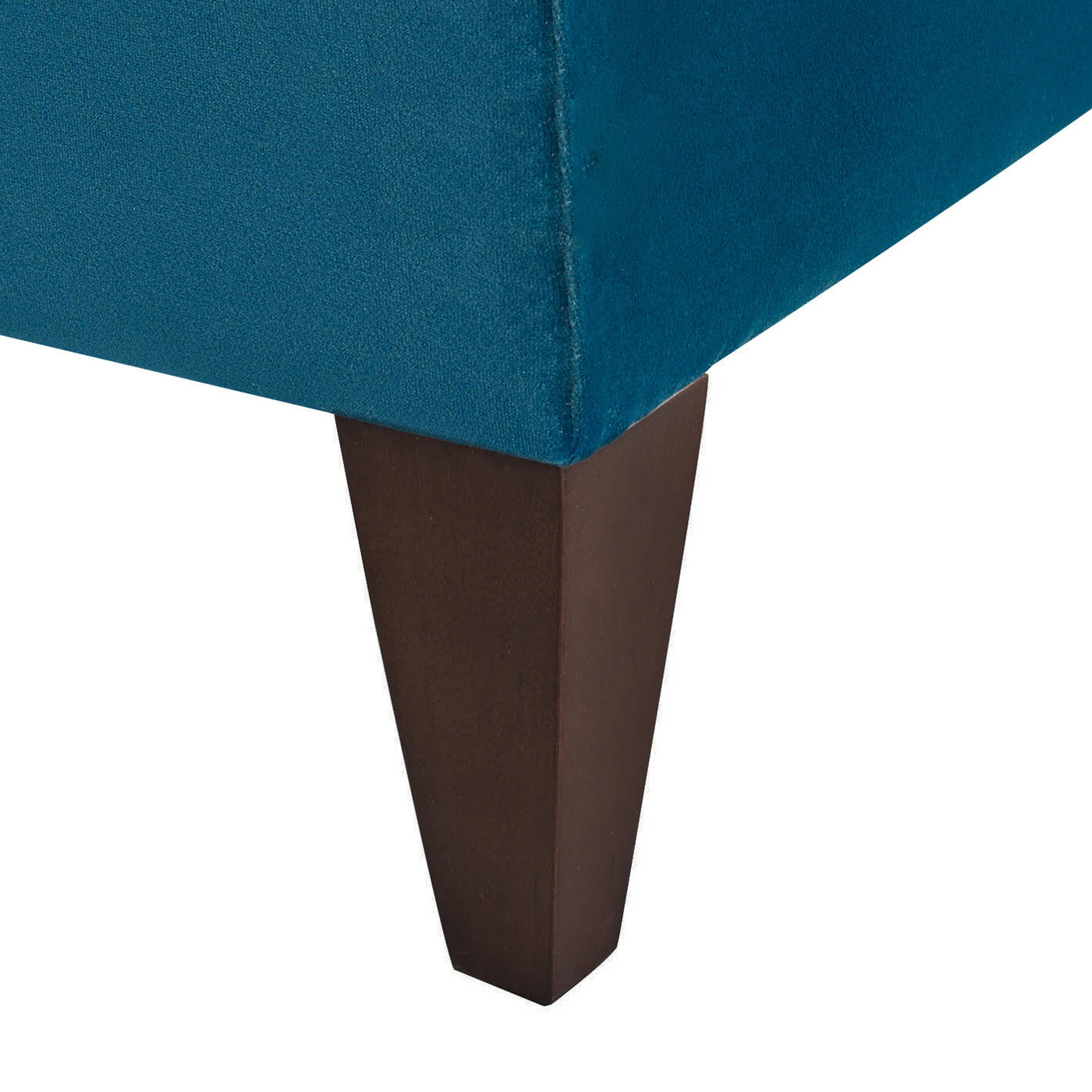 Jack 84" Modern Tuxedo Tufted Sofa, Satin Teal Blue Velvet