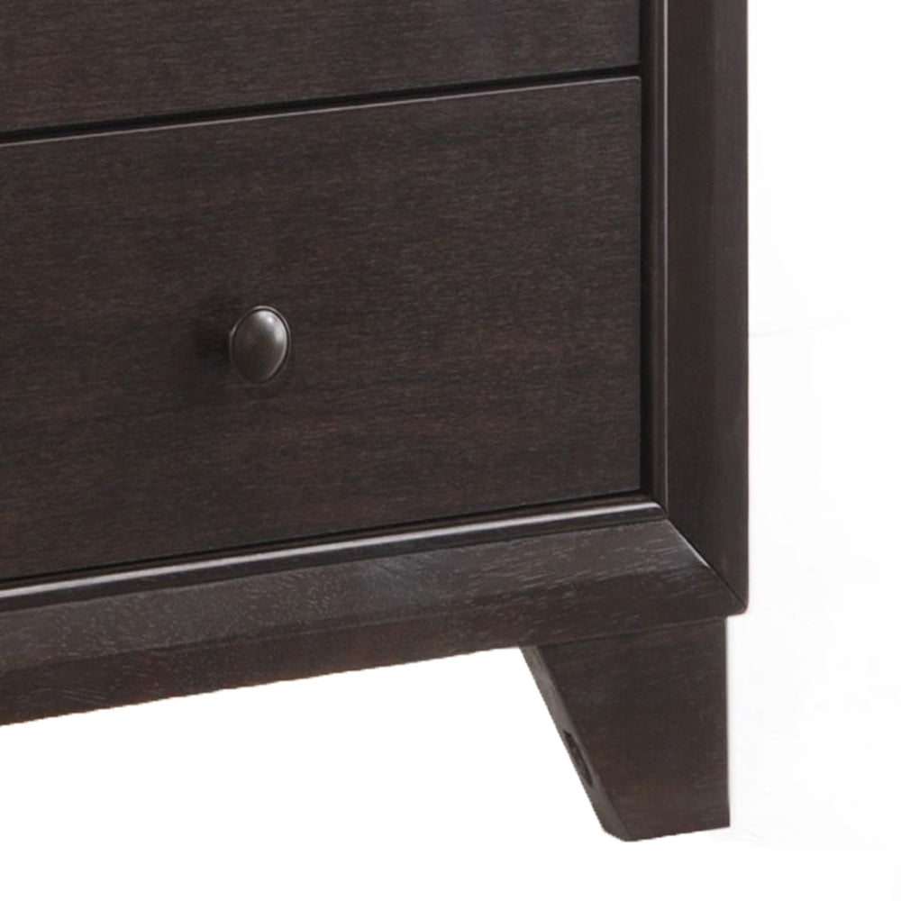 Espresso 2-drawer Nightstand